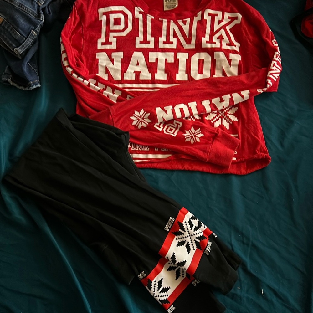 Two piece Victoria Secret Christmas set